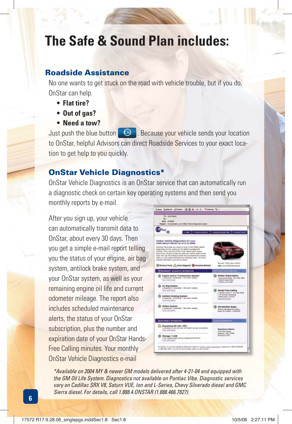 The safe & sound plan includes | OnStar 17572 R17 User Manual | Page 8 / 48