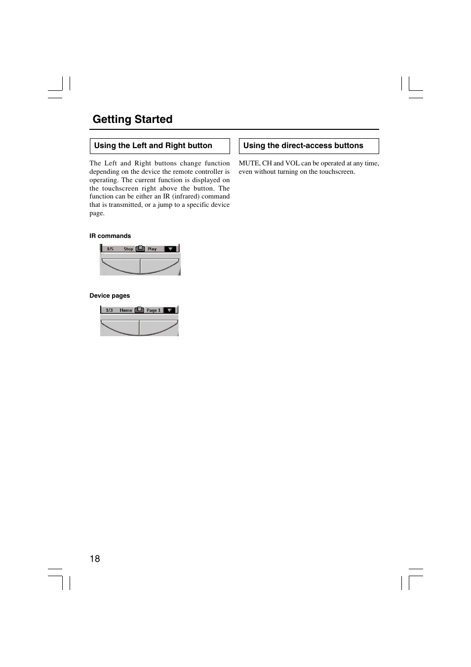 Getting started | Onkyo USR-5RF User Manual | Page 18 / 44