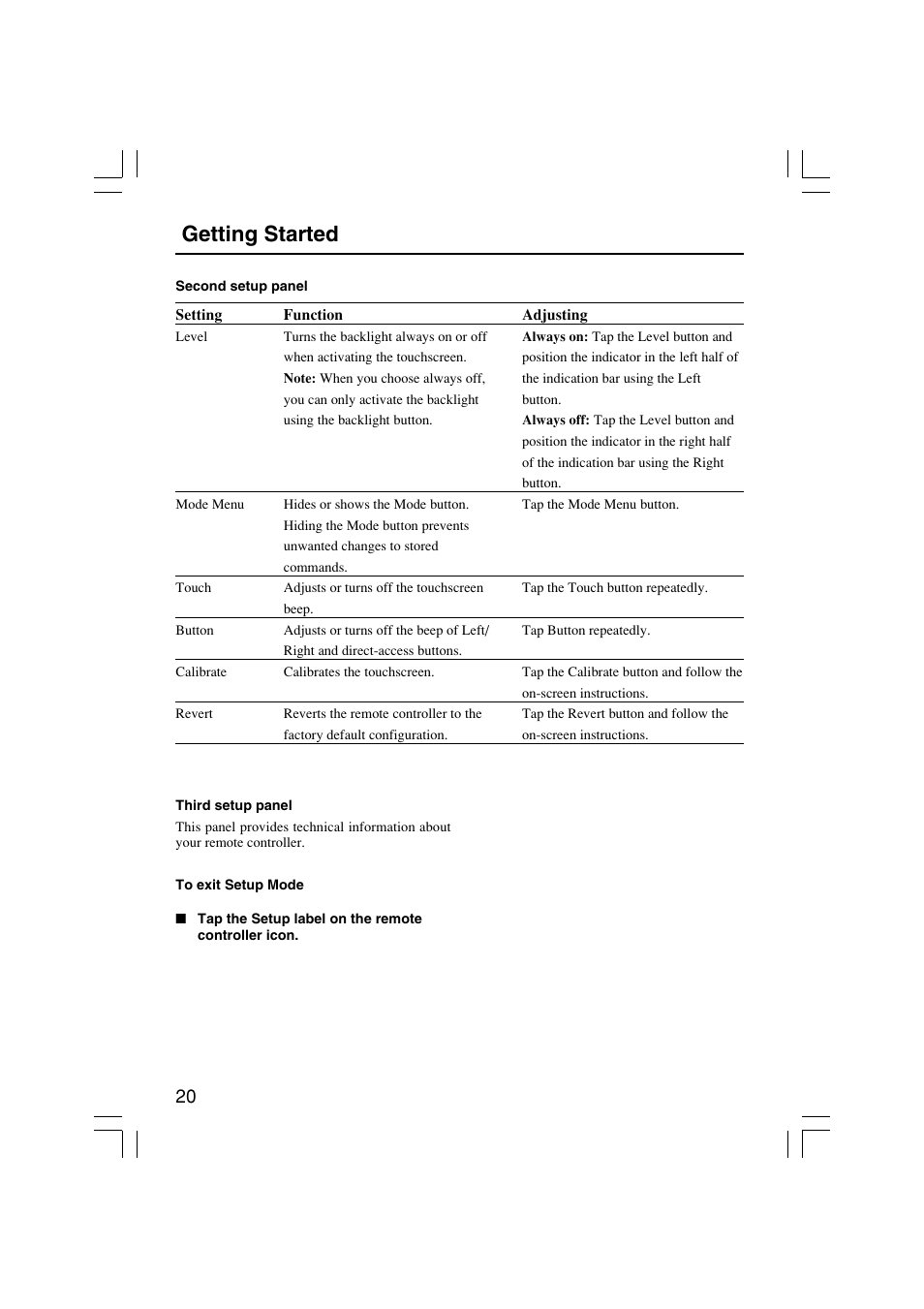 Getting started | Onkyo USR-5RF User Manual | Page 20 / 44