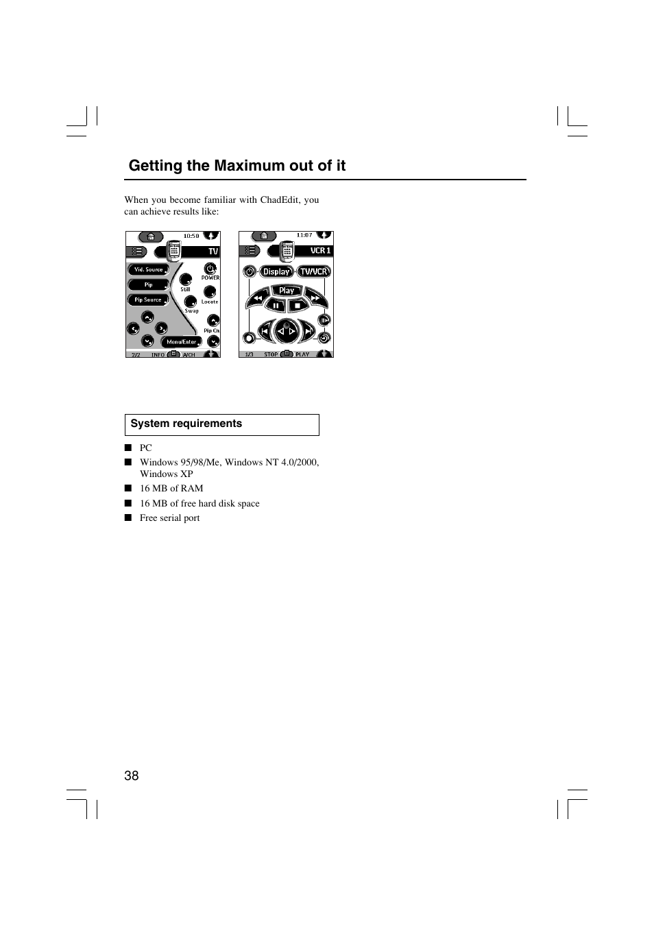 Getting the maximum out of it | Onkyo USR-5RF User Manual | Page 38 / 44