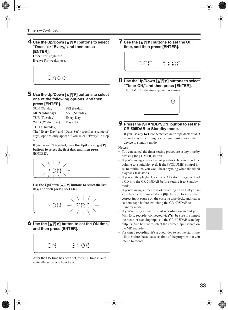 Onkyo CR-505DA User Manual | Page 33 / 40