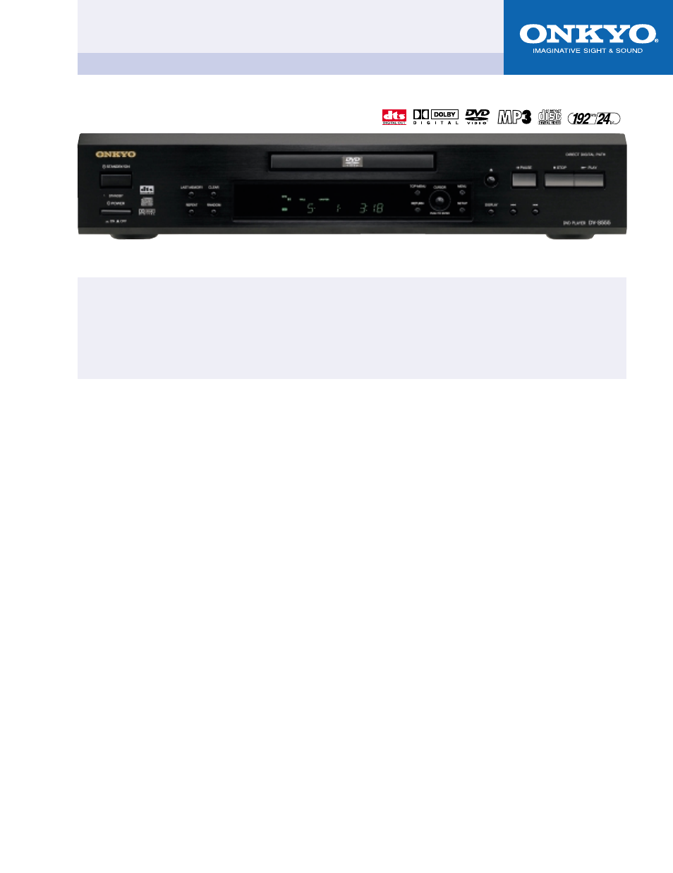 Onkyo DV-S555 User Manual | 2 pages