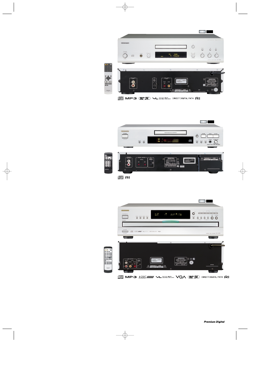Dx-7555, Dx-7333, Dx-c390 | Cd player, Disc cd carousel changer | Onkyo A-9211 User Manual | Page 3 / 8