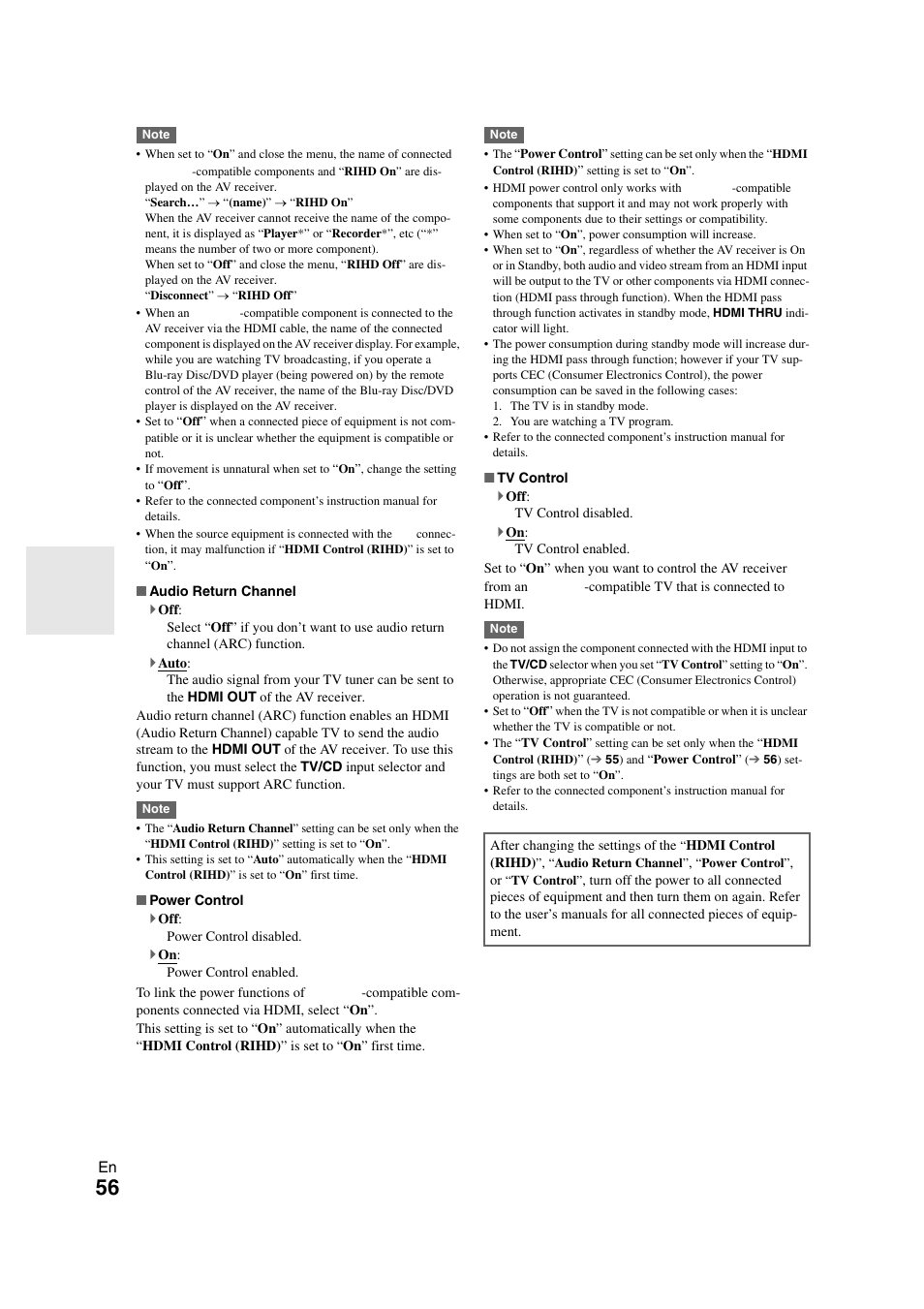 56 ) to, 56 ) and | Onkyo TX-NR708 User Manual | Page 56 / 96