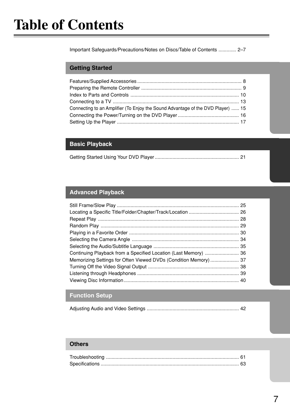 Onkyo DV-S757 User Manual | Page 7 / 64