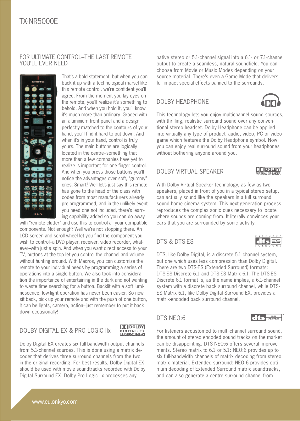 Tx-nr5000e | Onkyo TX-NR5000E User Manual | Page 16 / 28