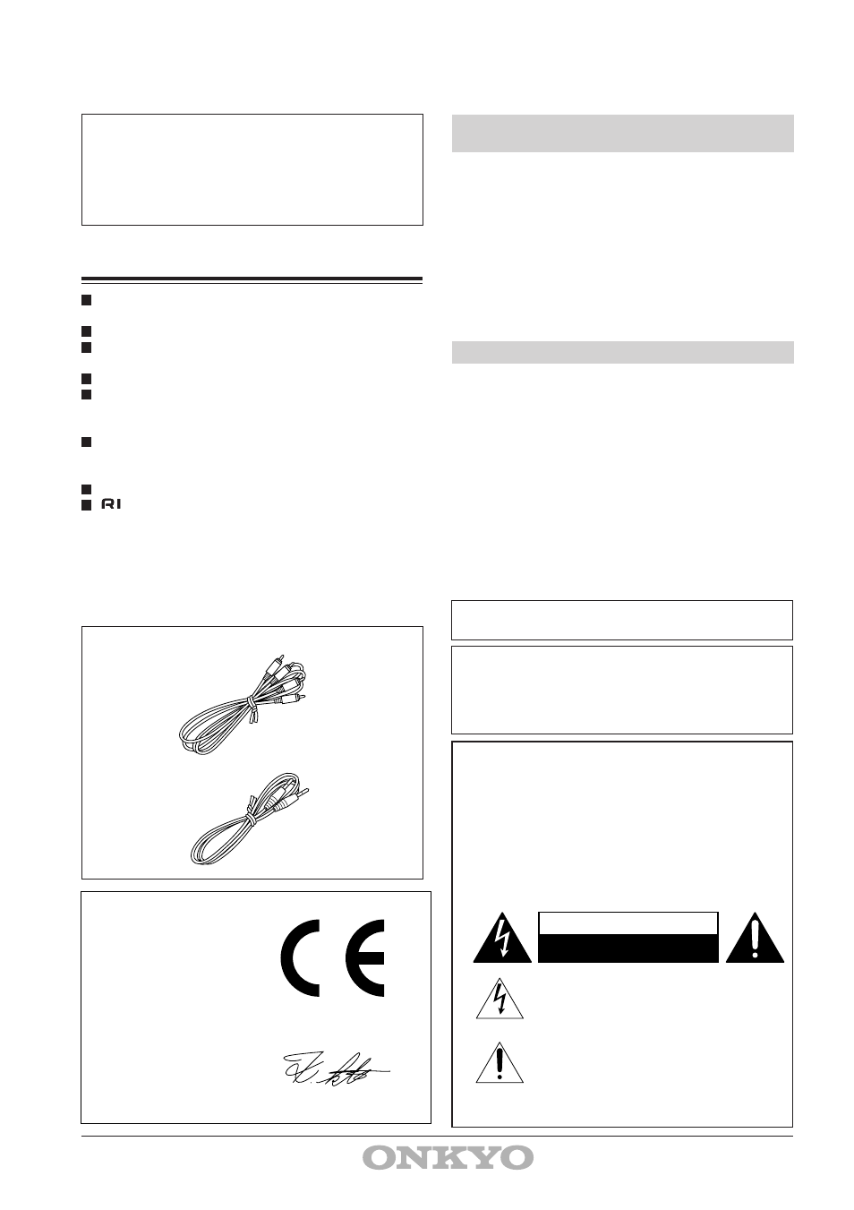 Features, Caution, Warning | Declaration of conformity | Onkyo TA-6711 User Manual | Page 2 / 16