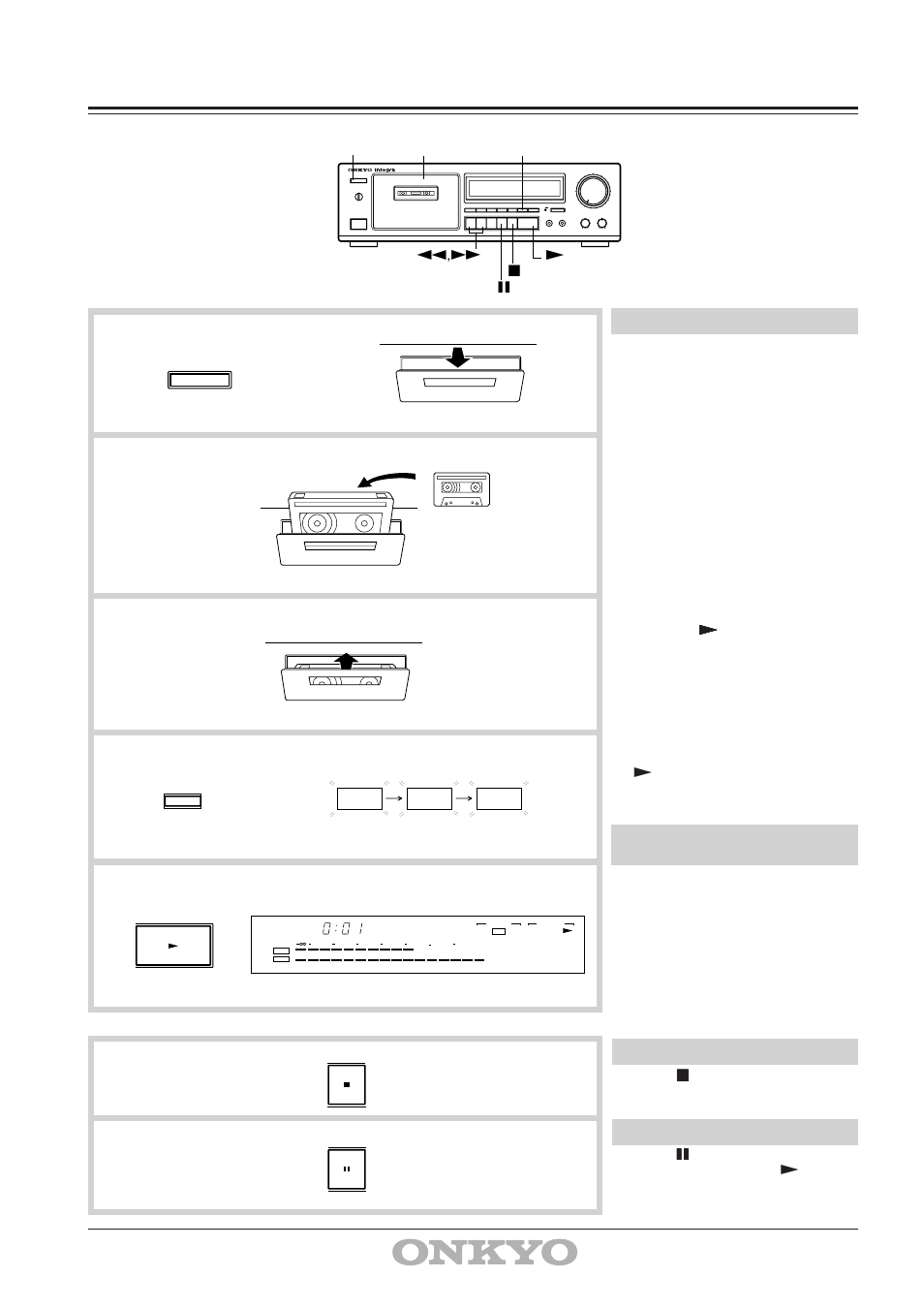 Playing tapes, Off b c | Onkyo TA-6711 User Manual | Page 6 / 16