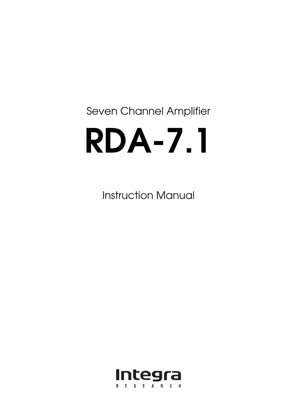 Onkyo RDA-7.1 User Manual | 16 pages