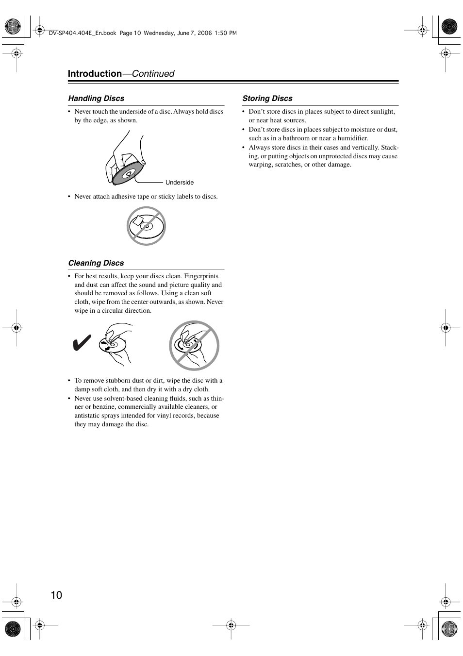 Onkyo DV SP404 User Manual | Page 10 / 60