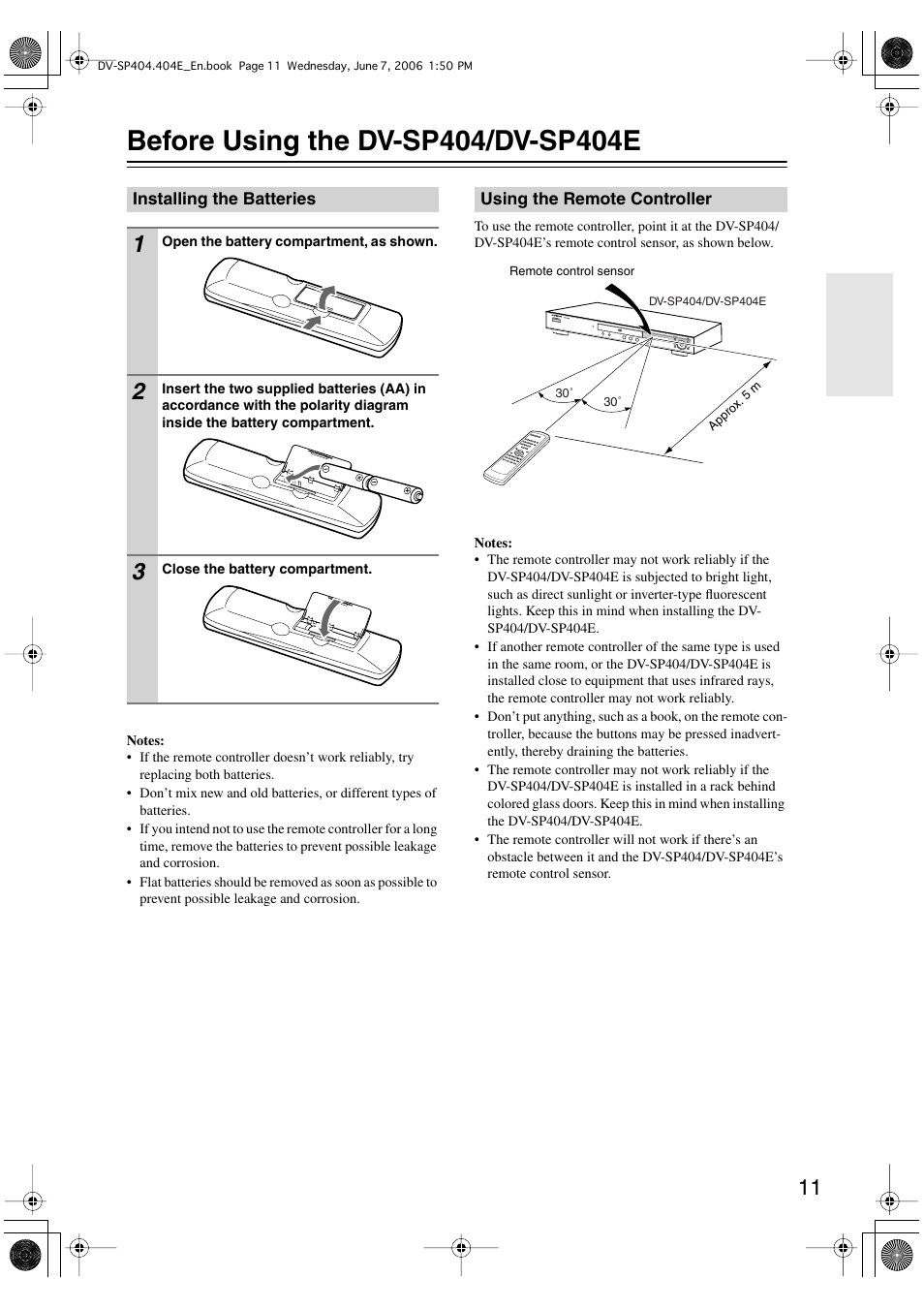 Onkyo DV SP404 User Manual | Page 11 / 60