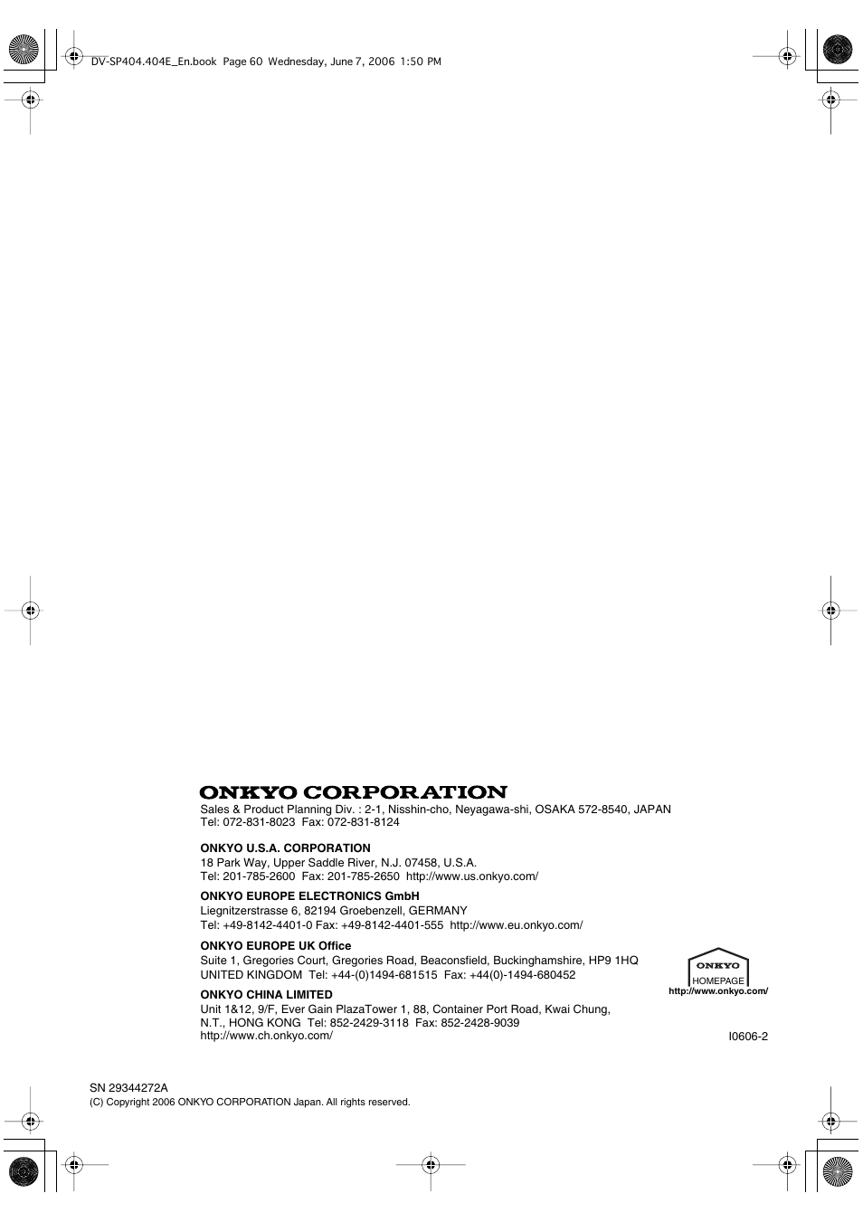 Onkyo DV SP404 User Manual | Page 60 / 60