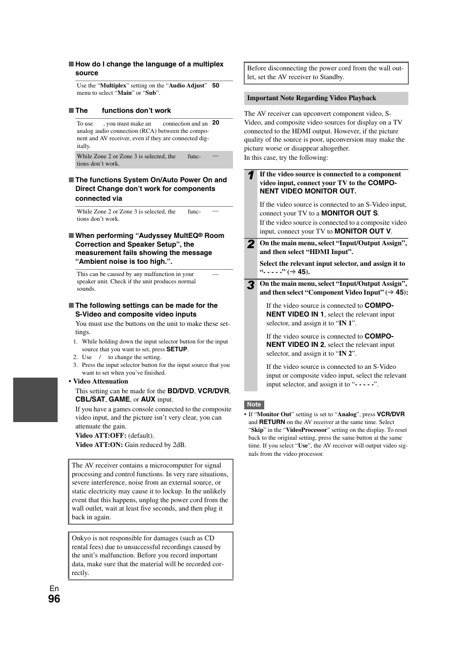 Onkyo TX-NR1008 User Manual | Page 96 / 104