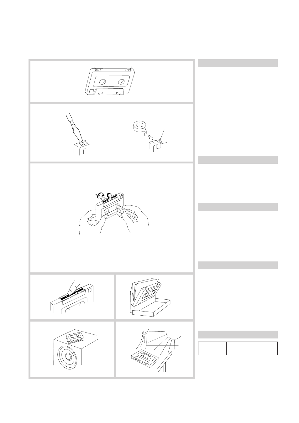Handling cassette tapes | Onkyo TA-RW544 User Manual | Page 16 / 20