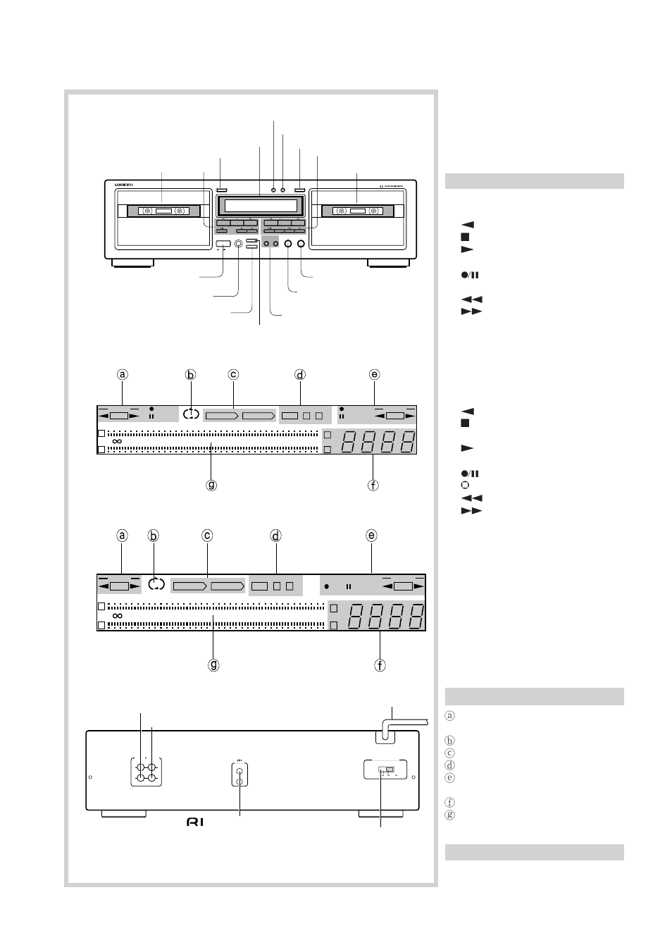 Control positions and names | Onkyo TA-RW544 User Manual | Page 4 / 20