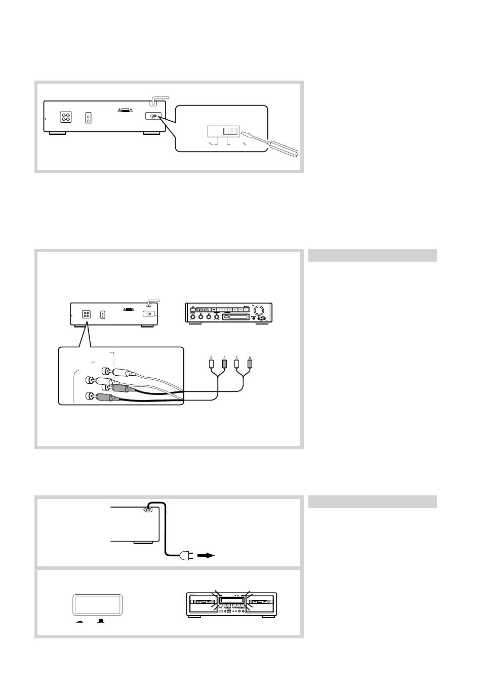 Setting the voltage selector, System connections, Power connections | Power connections 1, Worldwide model only) | Onkyo TA-RW544 User Manual | Page 5 / 20