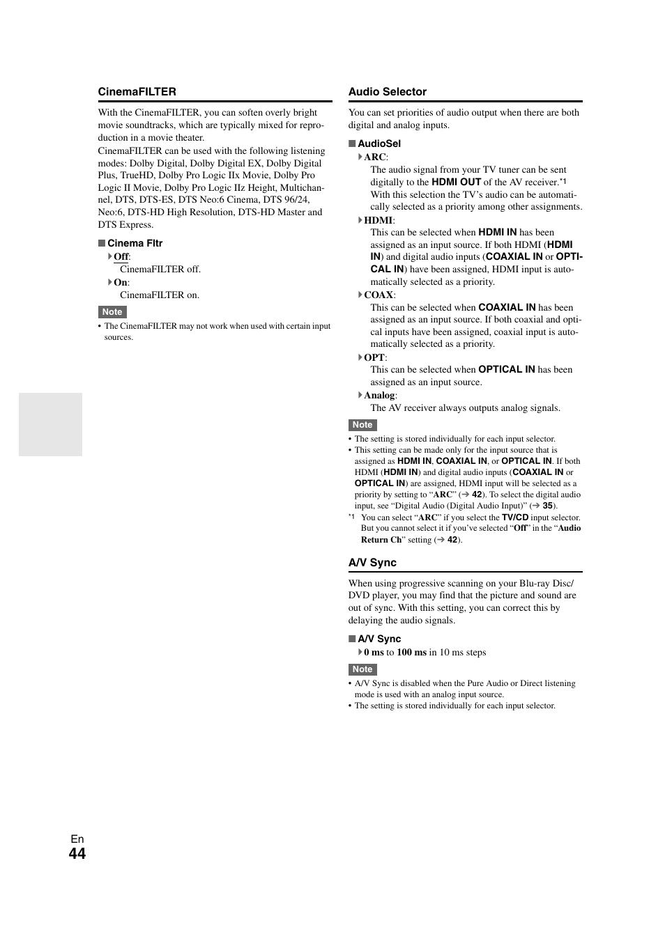 Onkyo TX-SR508 User Manual | Page 44 / 64