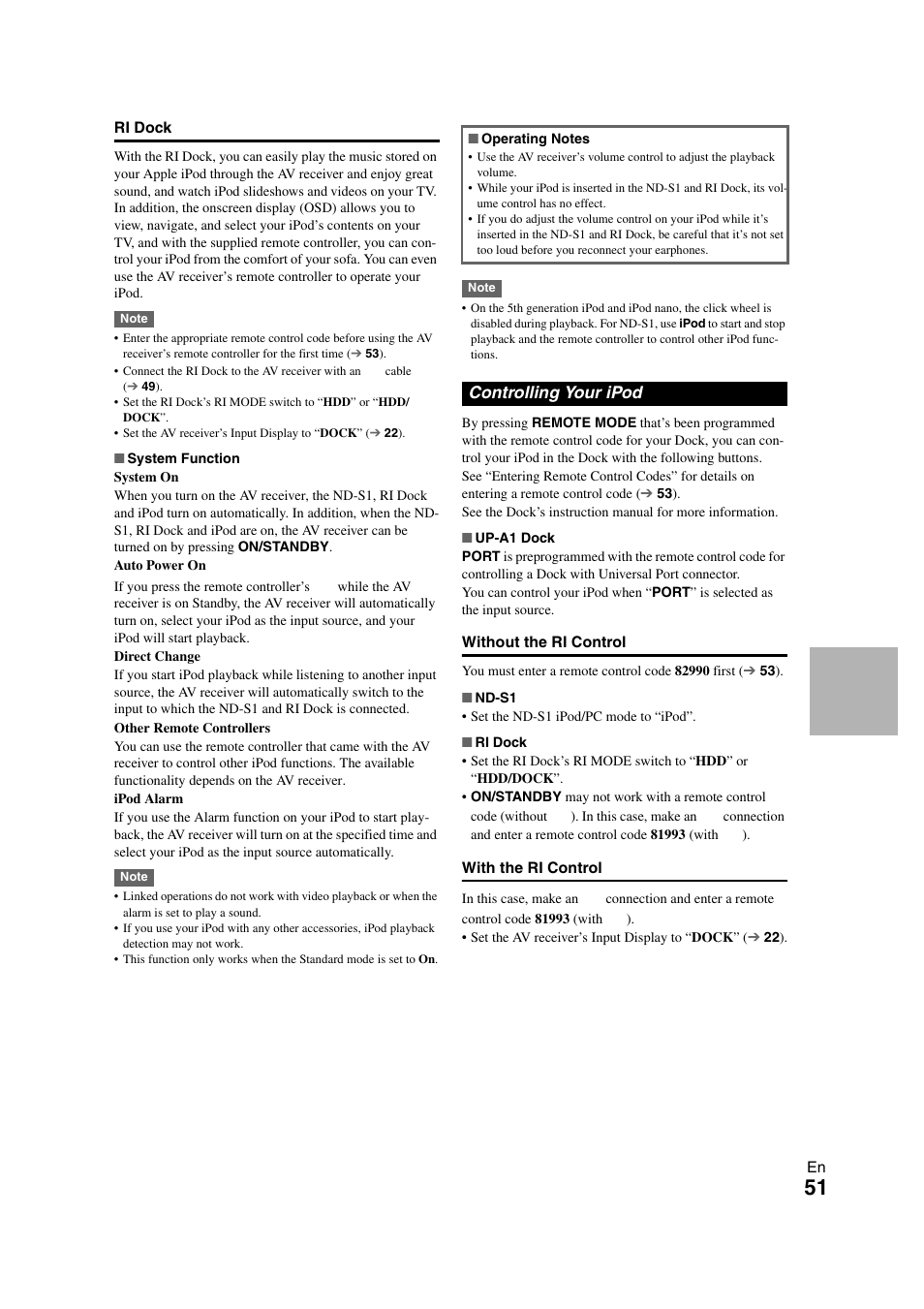 Controlling your ipod | Onkyo TX-SR508 User Manual | Page 51 / 64