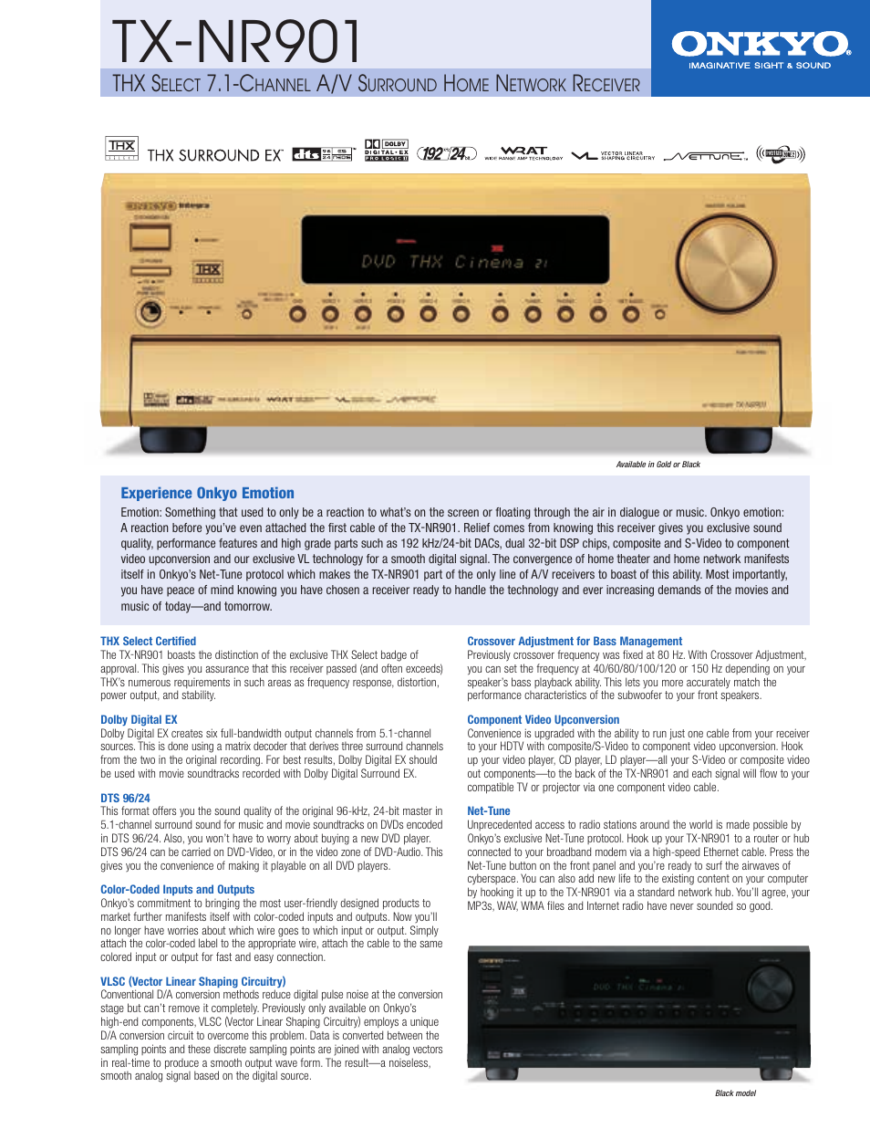 Onkyo TX-NR901 User Manual | 2 pages