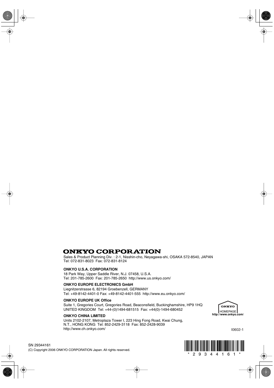 Onkyo TX-SR404 User Manual | Page 60 / 60