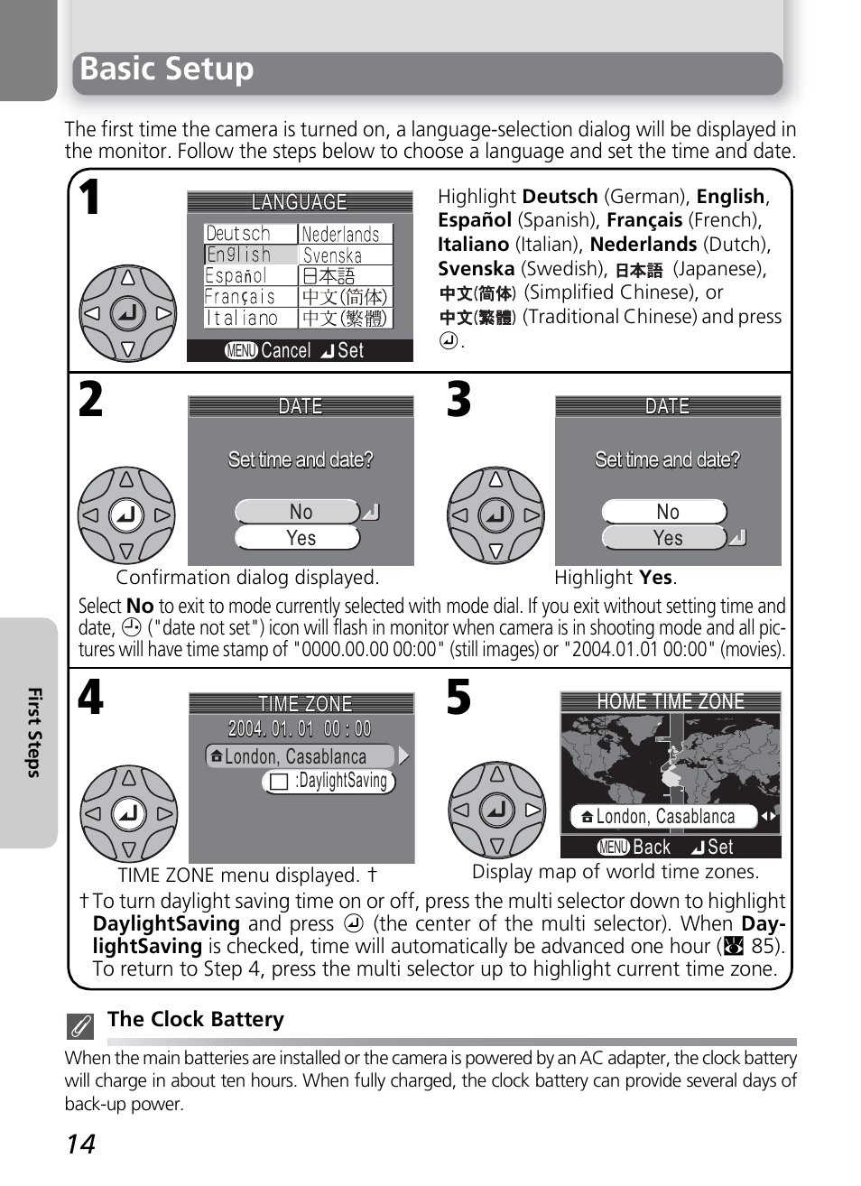 Basic setup | Onkyo COOLPIX 5100 User Manual | Page 24 / 120