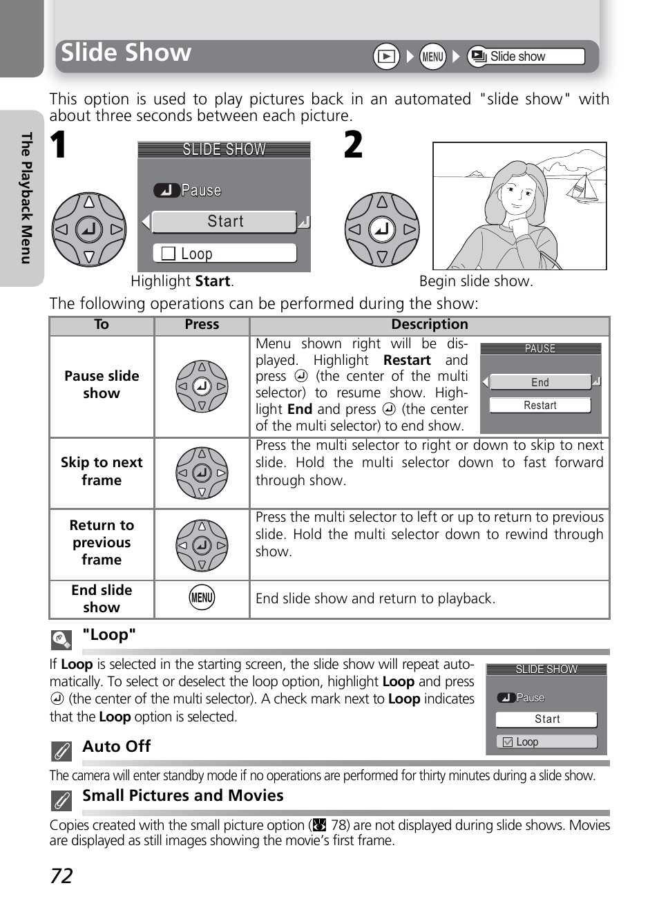 Slide show | Onkyo COOLPIX 5100 User Manual | Page 82 / 120