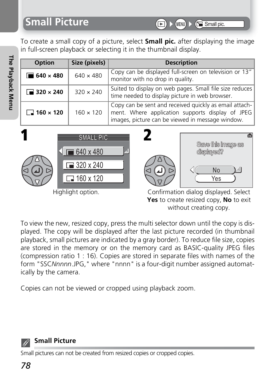Small picture | Onkyo COOLPIX 5100 User Manual | Page 88 / 120