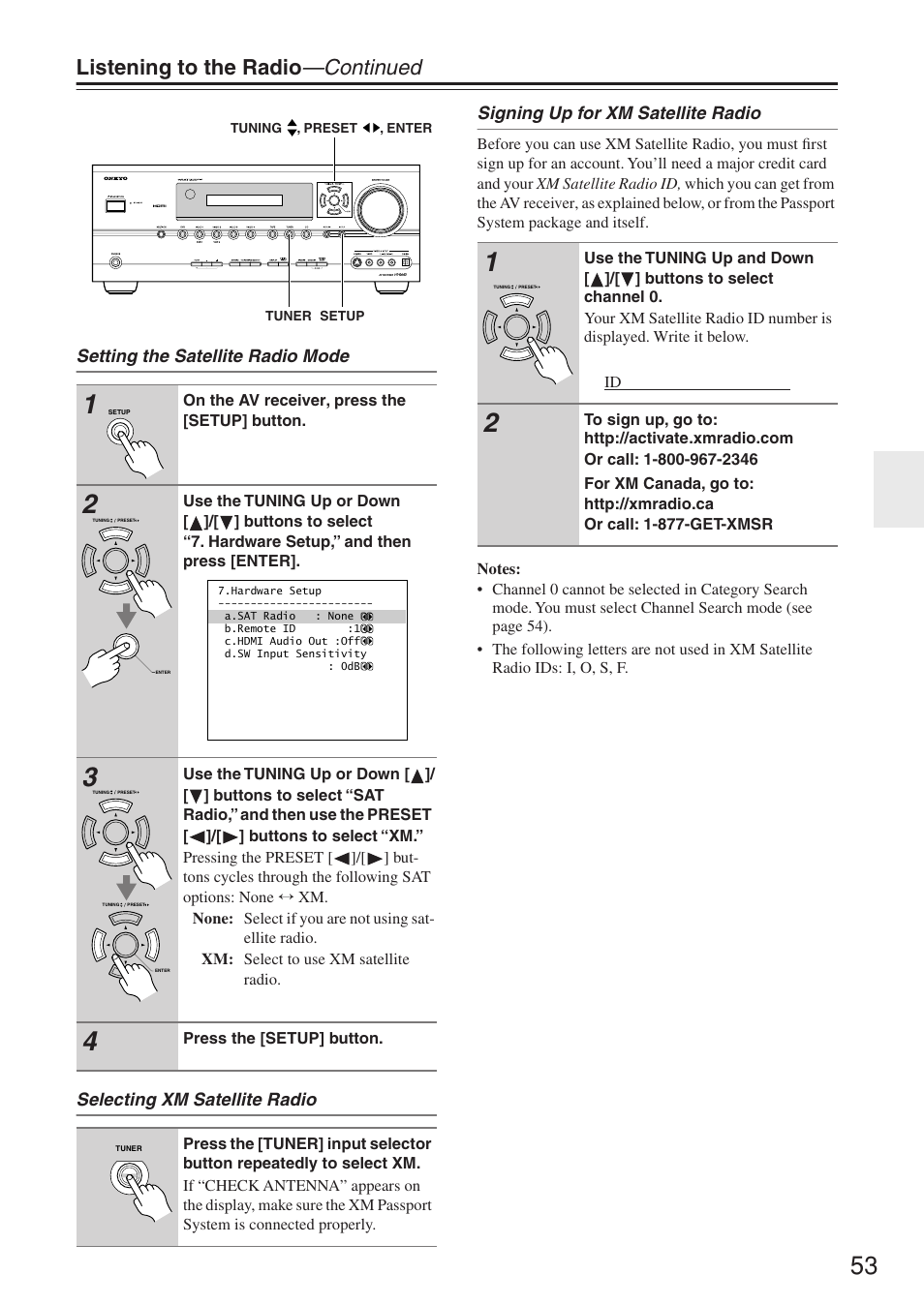 Listening to the radio —continued | Onkyo HT-R640 User Manual | Page 53 / 80