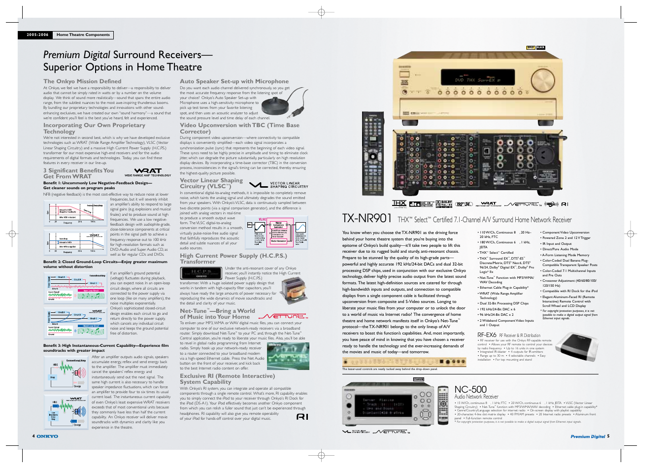 Tx-nr901, Nc-500, Select | Audio network receiver | Onkyo TX-SR503E User Manual | Page 3 / 14