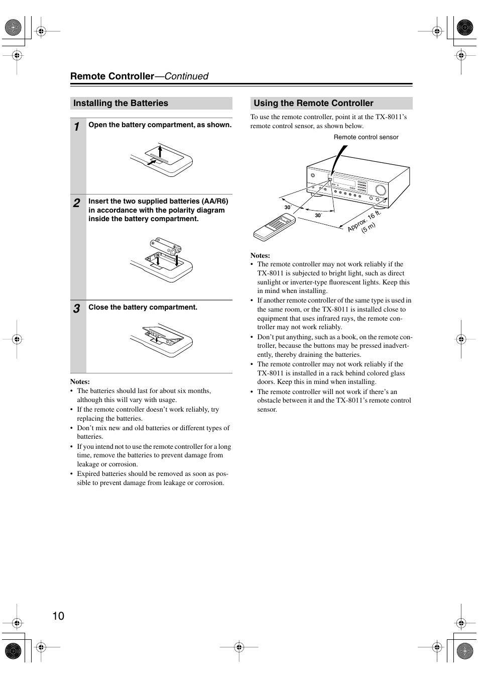 Onkyo TX-8011 User Manual | Page 10 / 24