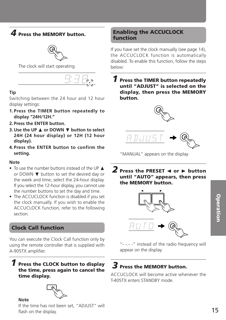 Onkyo T-405TX User Manual | Page 15 / 32