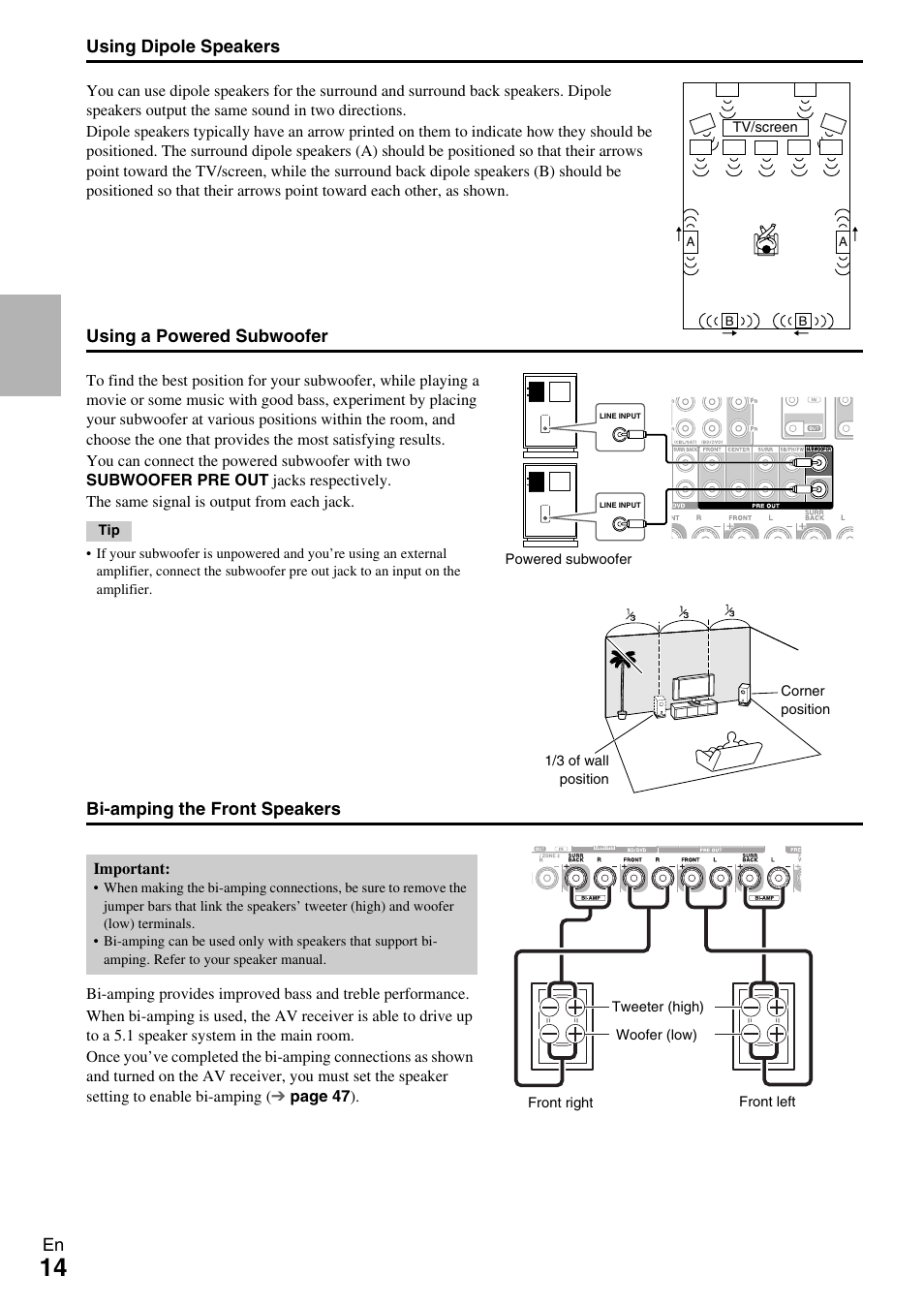 Onkyo 7.2 Channel Network A/V Receiver TX-NR809 User Manual | Page 14 / 100