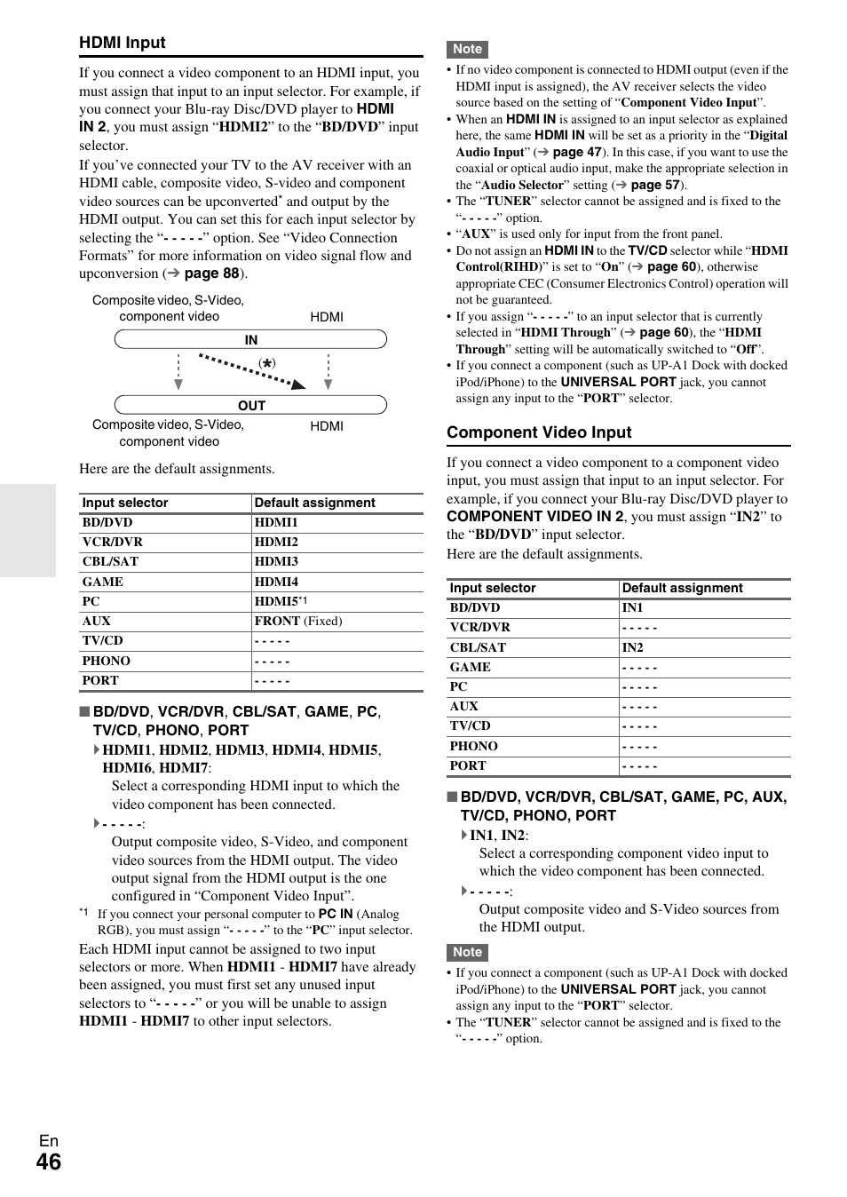 Setting | Onkyo 7.2 Channel Network A/V Receiver TX-NR809 User Manual | Page 46 / 100