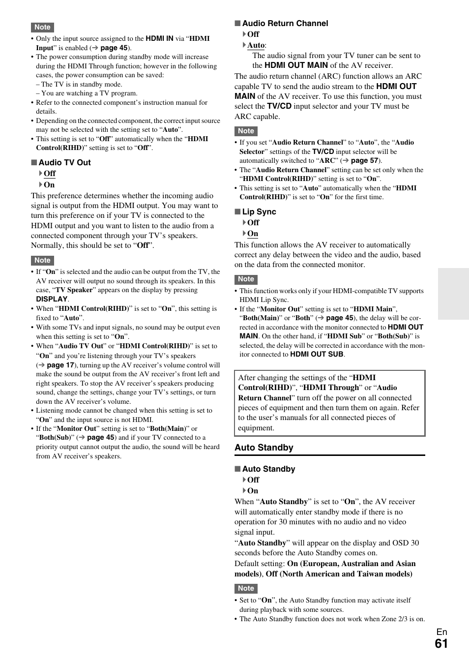 Onkyo 7.2 Channel Network A/V Receiver TX-NR809 User Manual | Page 61 / 100