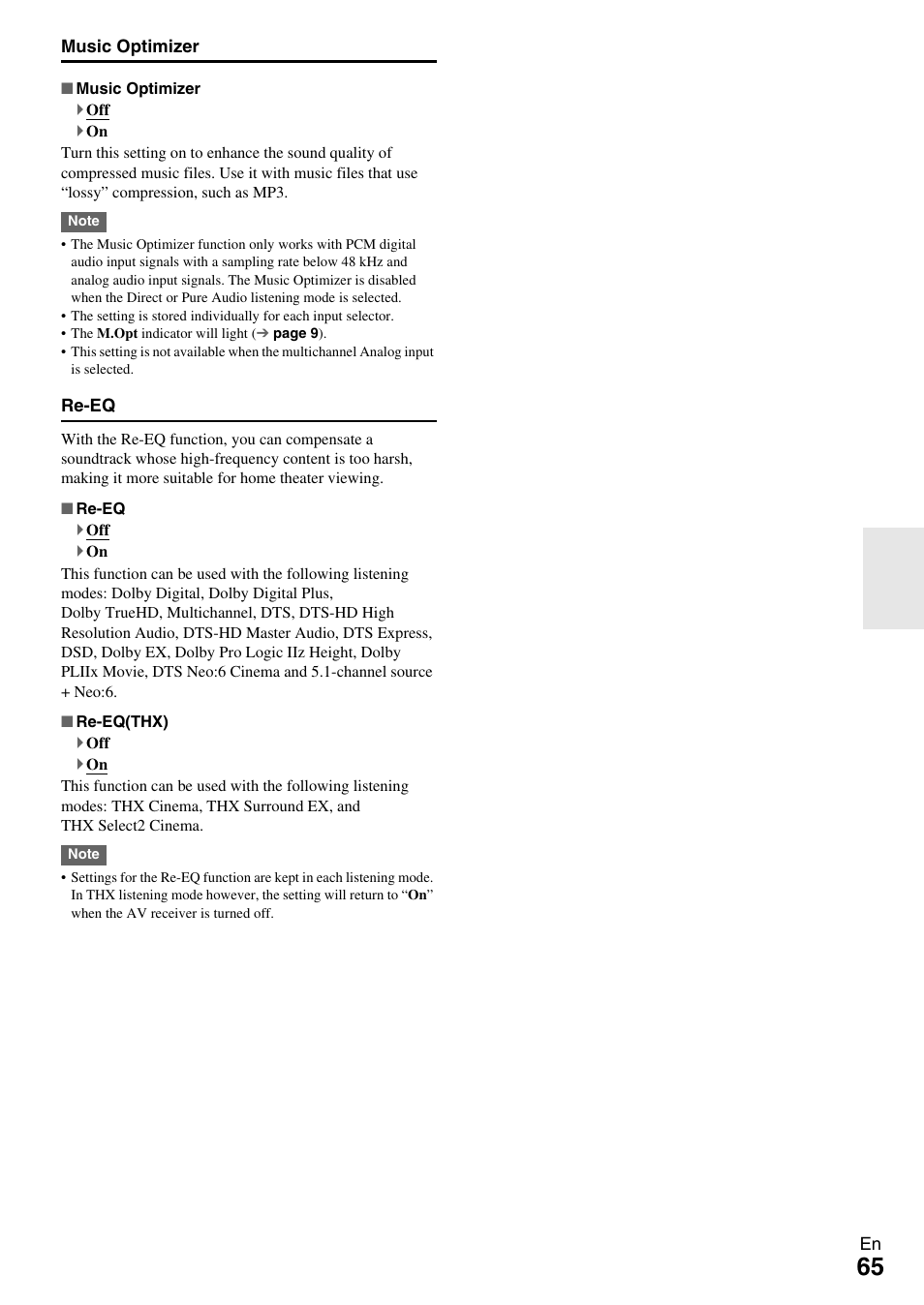 Onkyo 7.2 Channel Network A/V Receiver TX-NR809 User Manual | Page 65 / 100