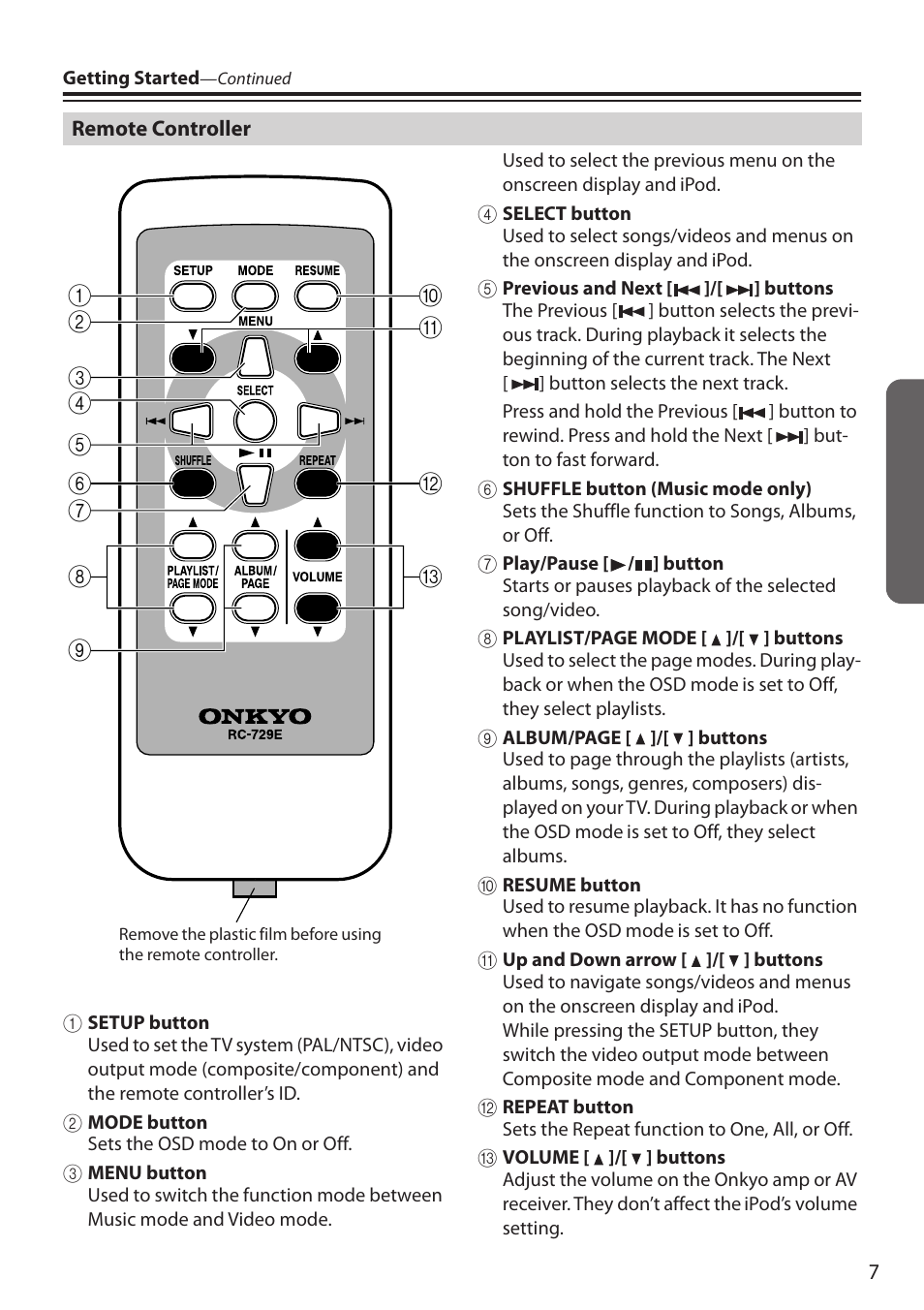 Onkyo 29344880A User Manual | Page 7 / 20