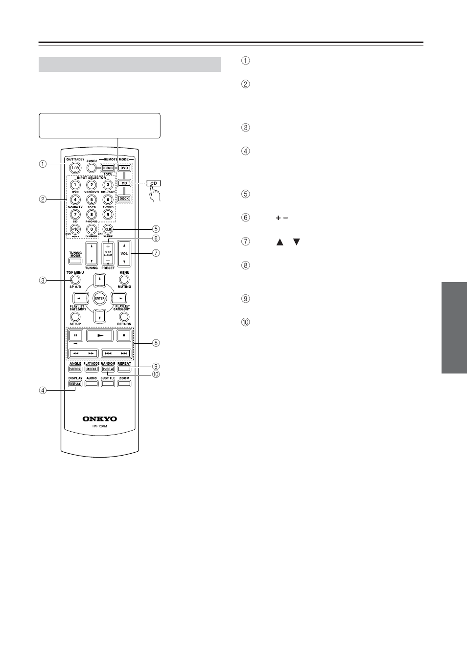 Controlling other components —continued | Onkyo TX-8555 User Manual | Page 41 / 48