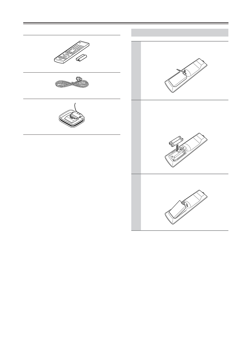 Supplied accessories | Onkyo TX-8555 User Manual | Page 6 / 48