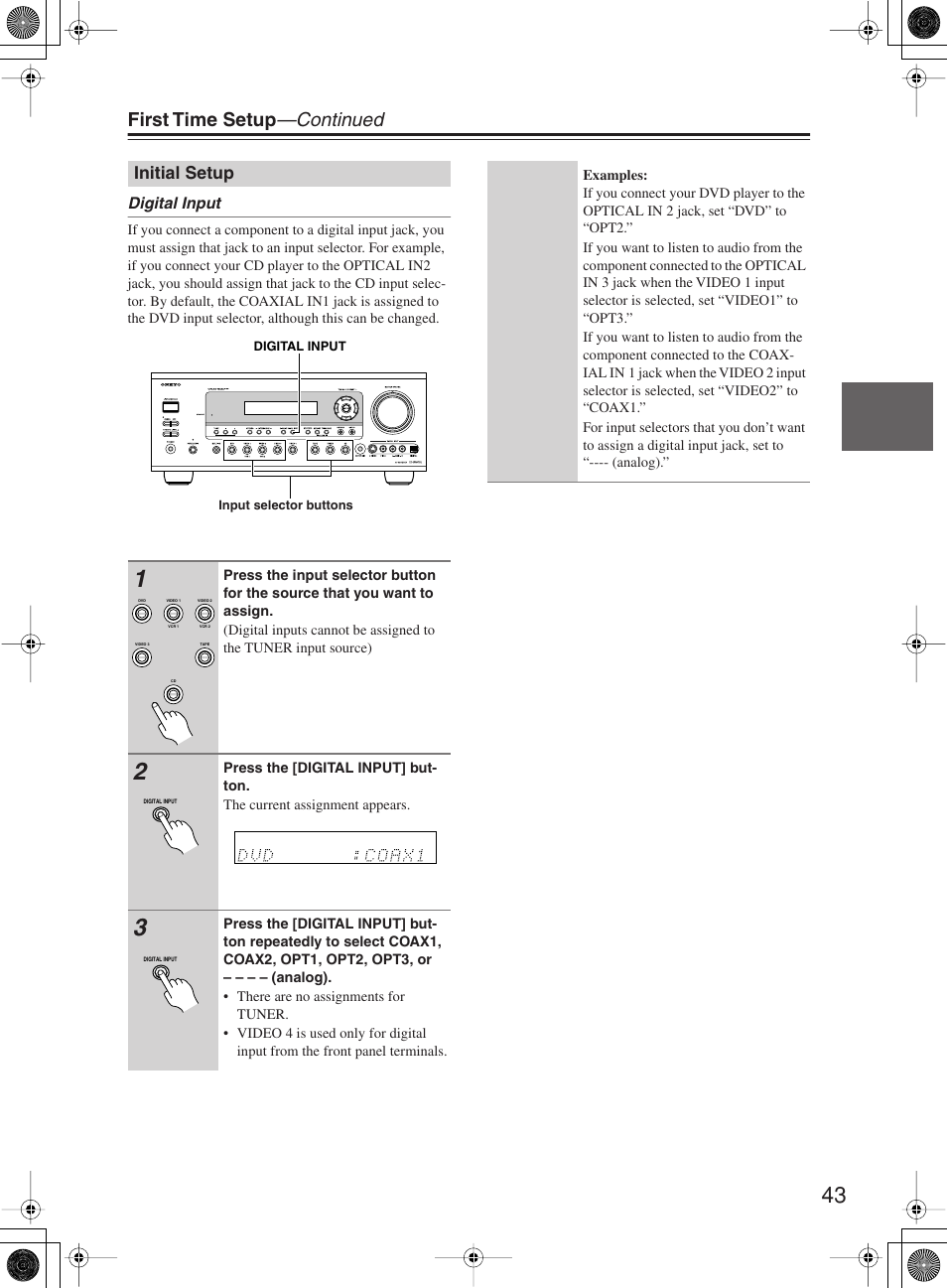 First time setup —continued | Onkyo TX-SR8360 User Manual | Page 43 / 92