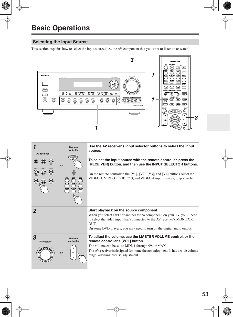 Basic operations | Onkyo TX-SR8360 User Manual | Page 53 / 92