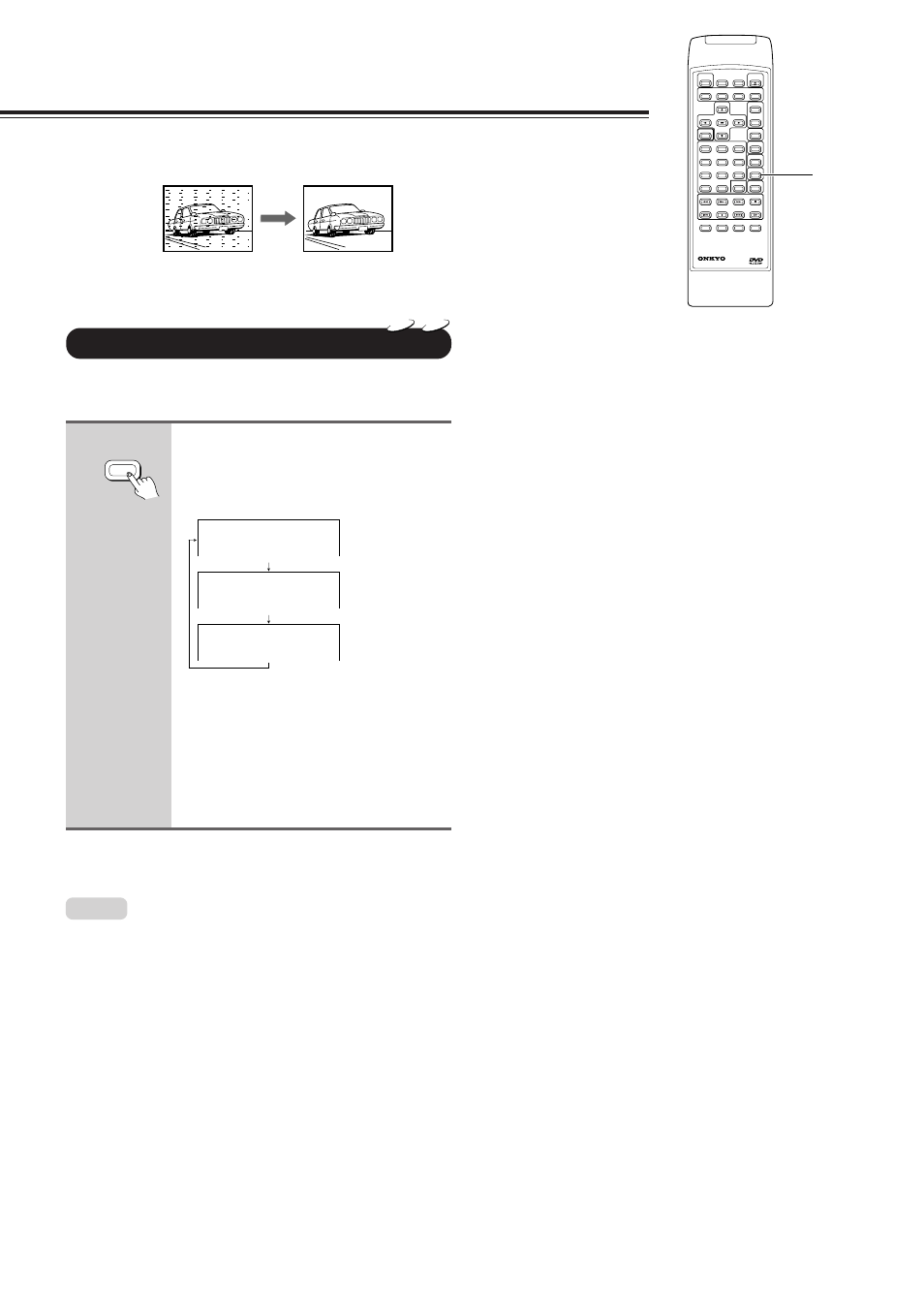 Selecting 3d dnr picture enhancement, Selecting 3d dnr on/off, Press 3d dnr during playback | 3d dnr | Onkyo DV-S717 User Manual | Page 26 / 52