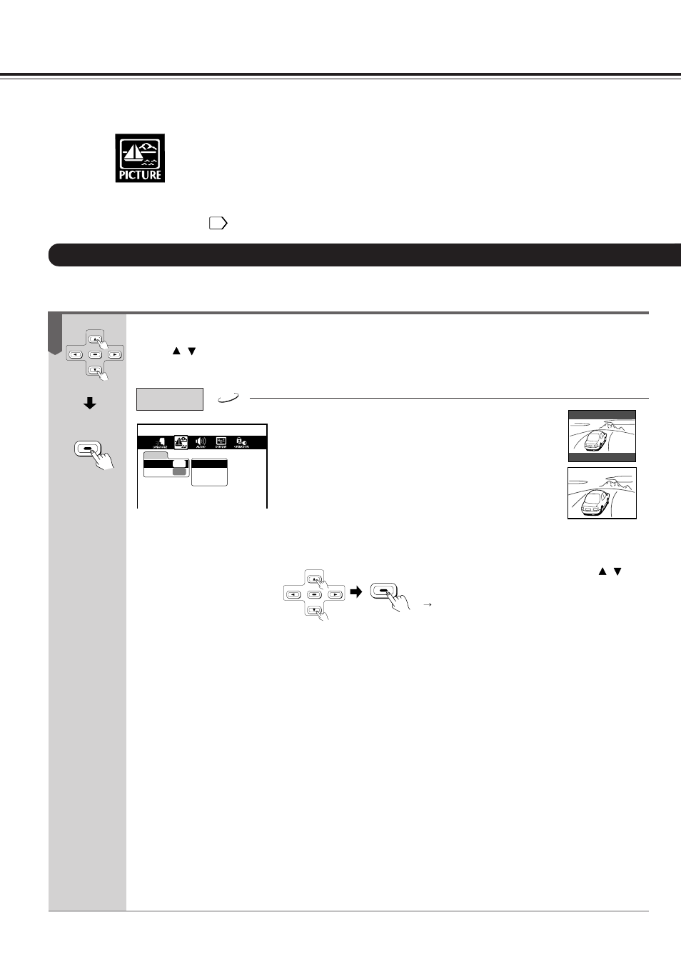 Customizing the function settings, Continued), Picture setting | Onkyo DV-S717 User Manual | Page 36 / 52