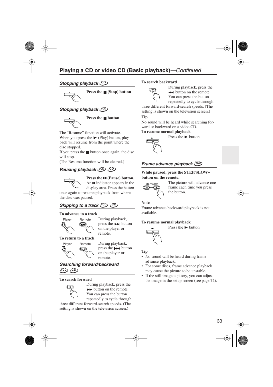 Onkyo PR-155X User Manual | Page 33 / 84