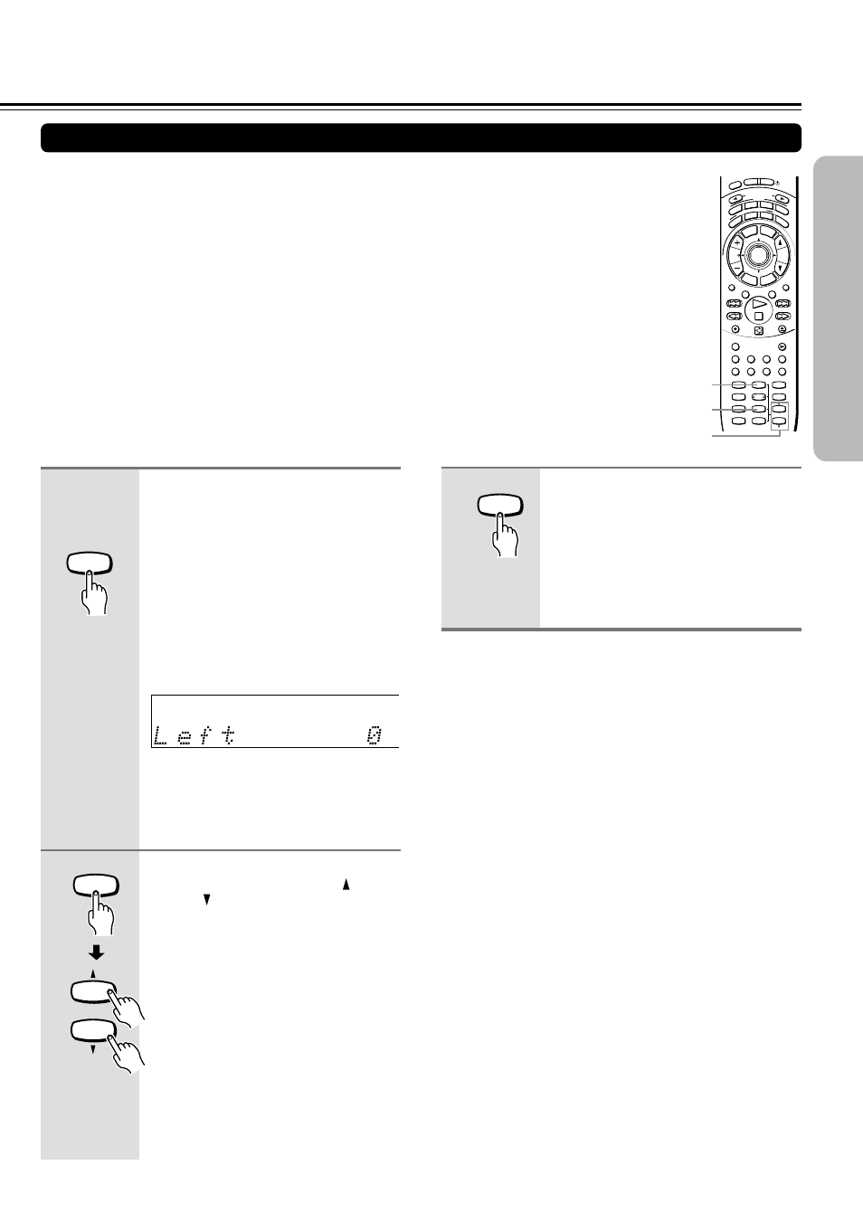 Press test tone, The test tone stops and the normal display resumes | Onkyo DR-S2.0 User Manual | Page 21 / 72