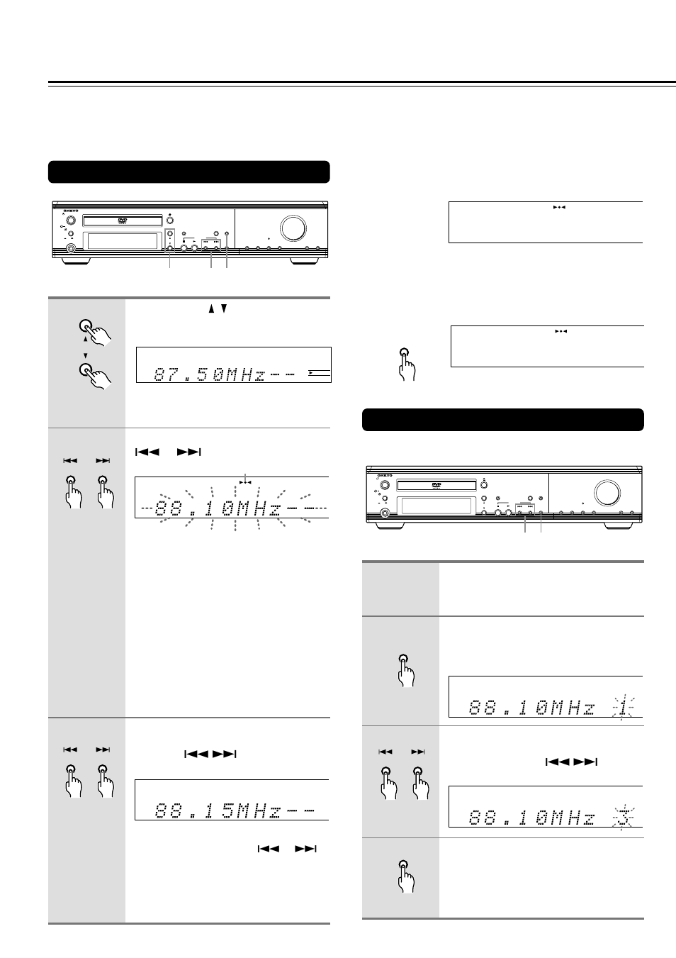 Listening to the radio, Presetting radio stations, Tuning manually | Onkyo DR-S2.0 User Manual | Page 28 / 72