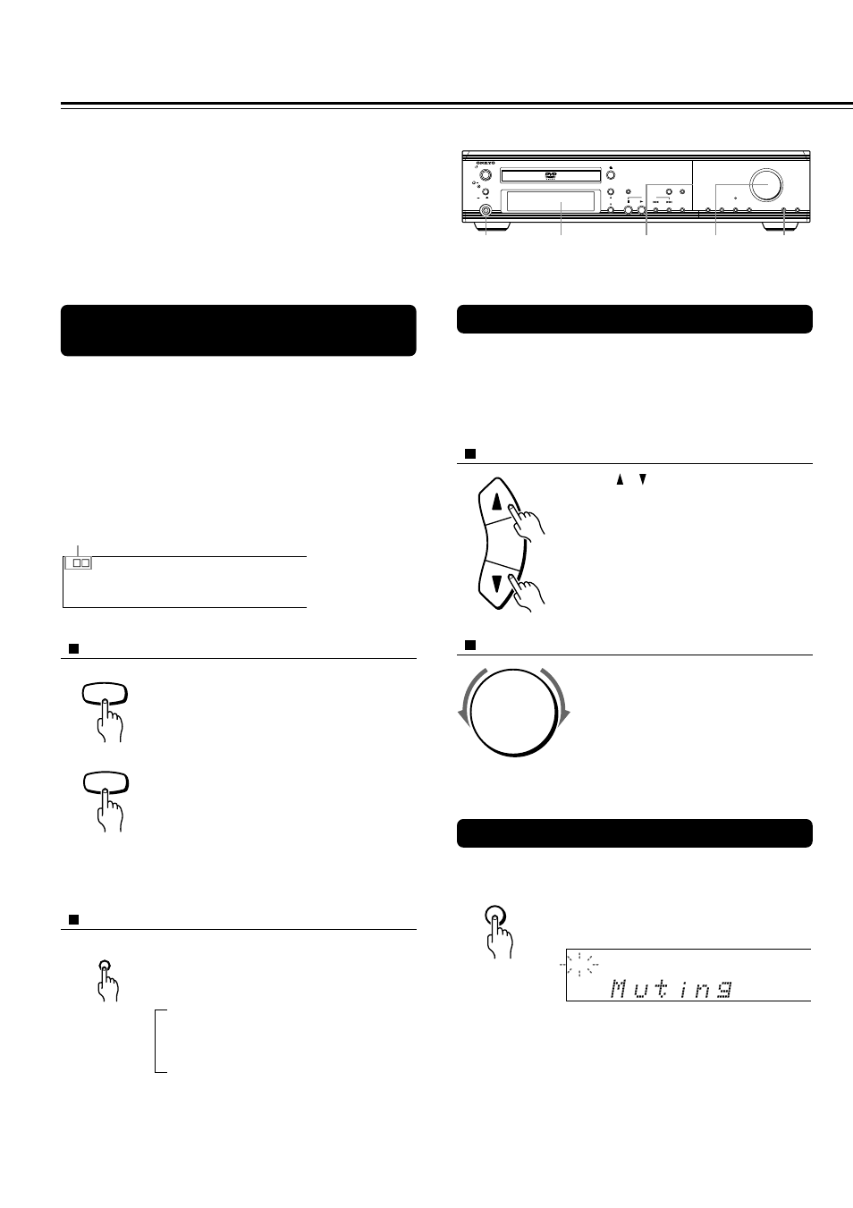 Various functions common to all the sources, Adjusting the volume, Muting the sound | Turning on/off the speakers a/ speakers b systems, Operating with the remote controller, Operating with the unit, Press vol | Onkyo DR-S2.0 User Manual | Page 32 / 72