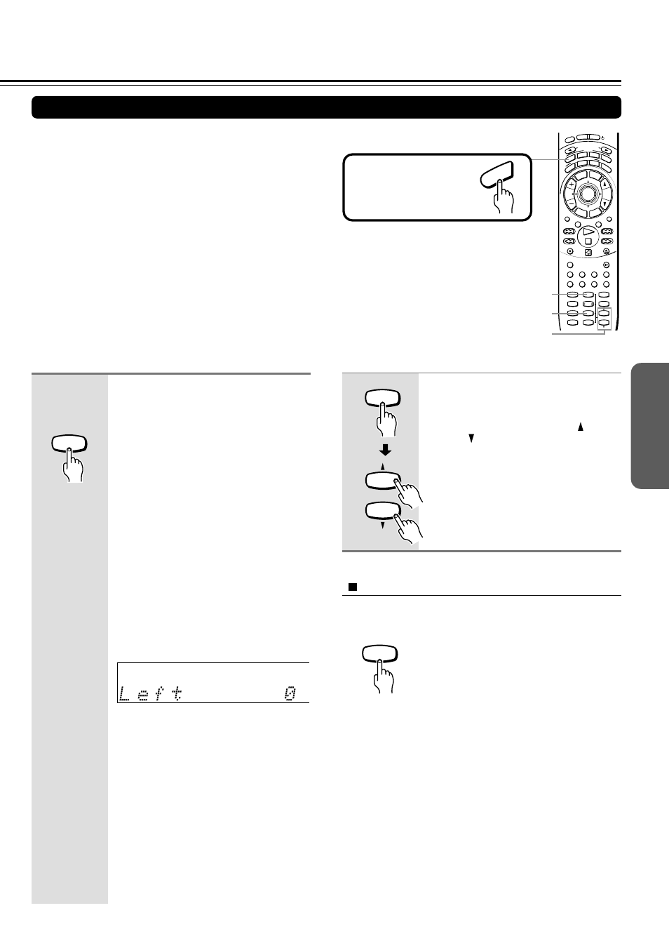 Saving the adjusted values, Press test tone, Press mode audio first | Up/ down, Ch sel test tone, Ch sel, Au dio | Onkyo DR-S2.0 User Manual | Page 39 / 72