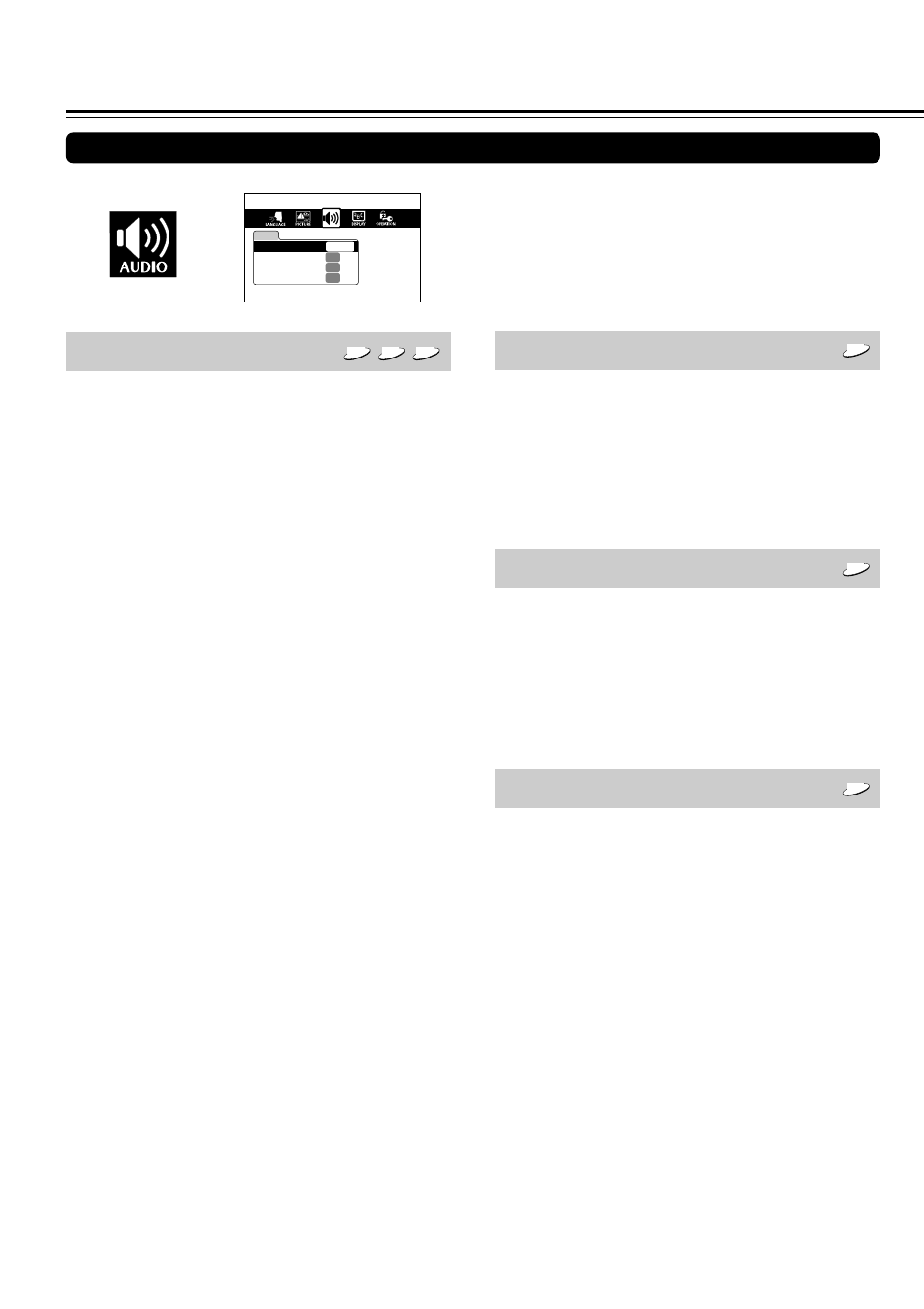 Customizing the function settings, Dynamic range control, Karaoke vocal | Extended audio feature, Explanation of each item in the audio category, Audio out select | Onkyo DR-S2.0 User Manual | Page 56 / 72