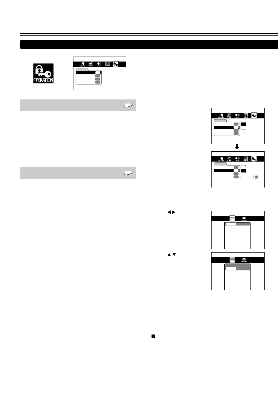 Customizing the function settings, Explanation of each item in the operation category, Pause/still | Parental lock, Further steps | Onkyo DR-S2.0 User Manual | Page 58 / 72