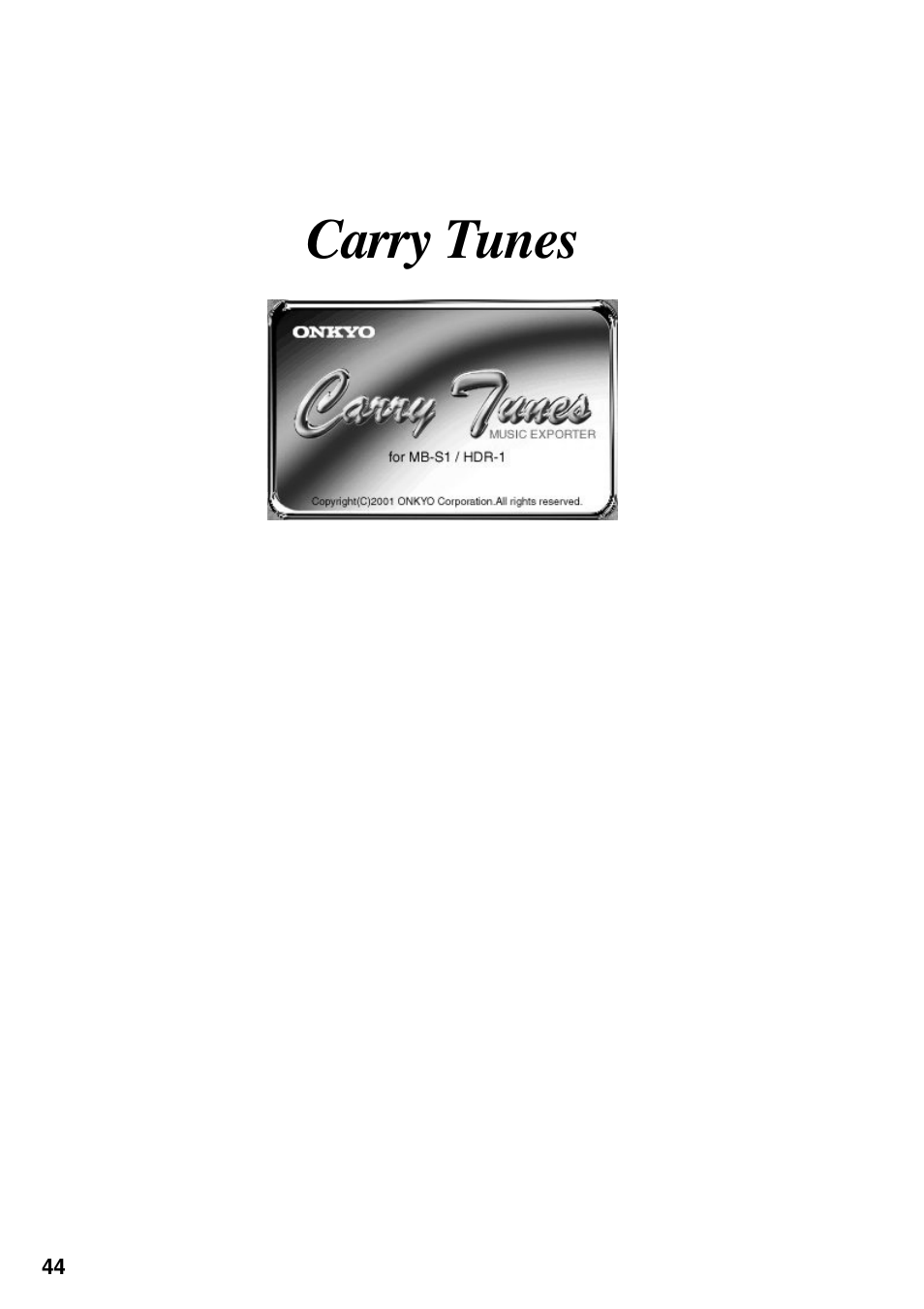 Carry tunes | Onkyo MB-S1 User Manual | Page 45 / 62